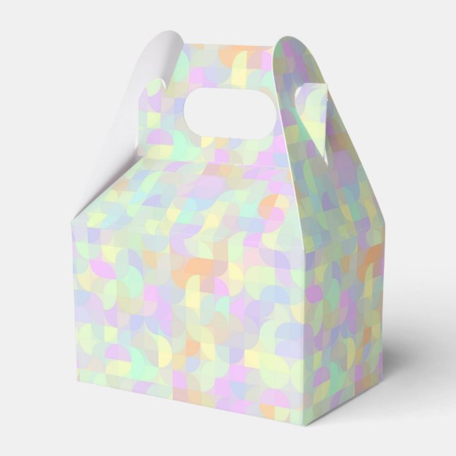 Muted Pastel Boho Mod Geometric Abstract Favor Box (Front Side)