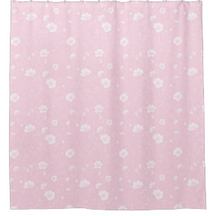 Muted Pink And White Wildflower Pattern