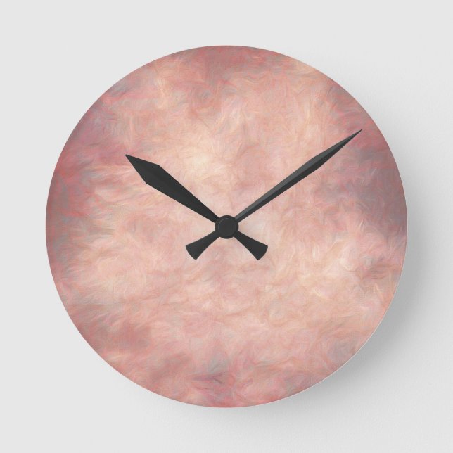 Muted Pink Round Clock (Front)