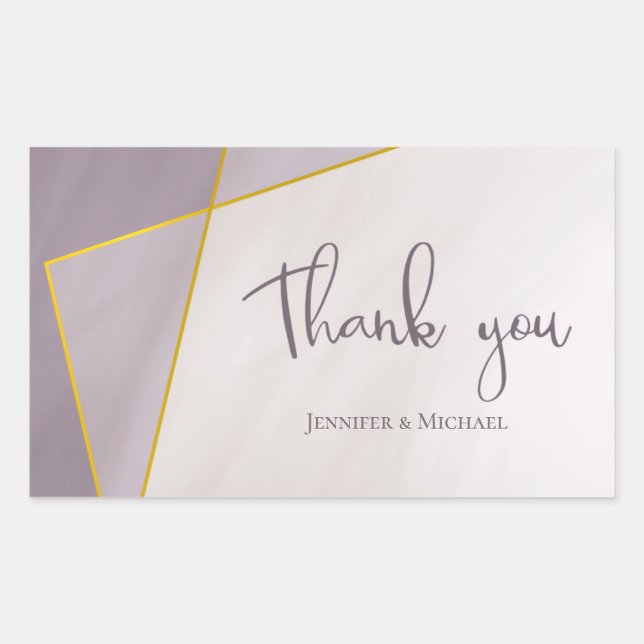 muted plum modern gold frame wedding sticker (Front)