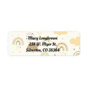 Muted Rainbow Address Labels