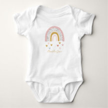 Muted Rainbow Baby Name Hearts