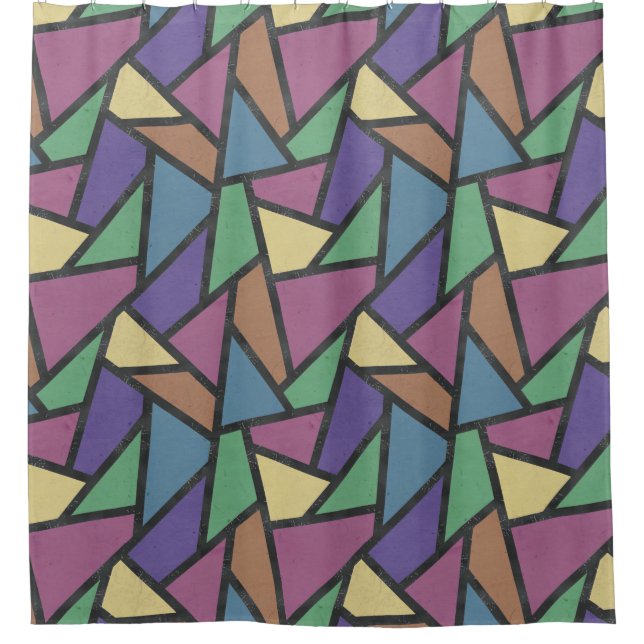 Muted rainbow colours mosaic pattern (Front)