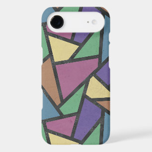 Muted rainbow colours mosaic pattern