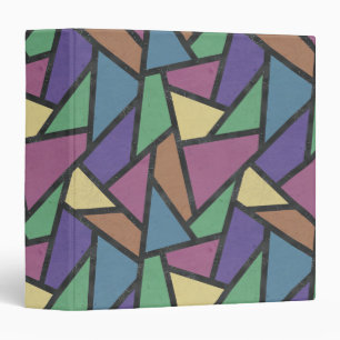 Muted rainbow colours mosaic pattern binder