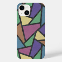 Muted rainbow colours mosaic pattern