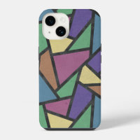 Muted rainbow colours mosaic pattern