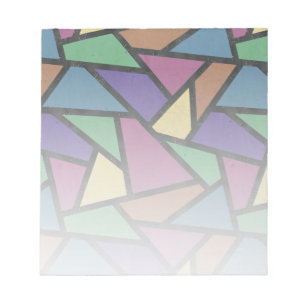 Muted rainbow colours mosaic pattern notepad
