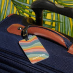 Muted Rainbow Simple Stripes Colourful CUSTOM  Luggage Tag<br><div class="desc">Add some flair to your luggage with this pretty pattern. Hand drawn by me, for you! Check my shop for more colours and patterns, plus matching accessories like greeting cards, flip flops, kitchen towels, pillows, mugs and shower curtains. You can always add your own text. Let me know if you'd...</div>