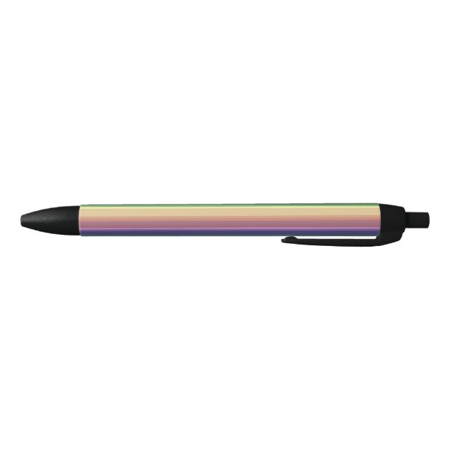 Muted rainbow stripes black ink pen (Bottom)