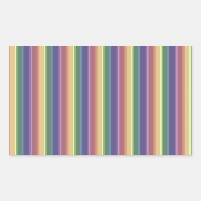 Muted rainbow stripes sticker (Front)