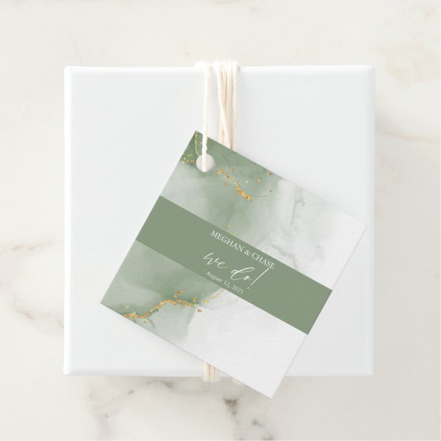 Muted Sage Abstract  Favour Tags (In Situ)