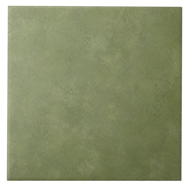 Muted Sage Green Rustic Glaze Texture Tile (Front)
