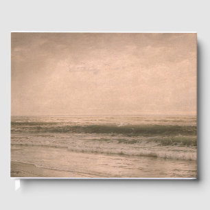 Muted Seascape Painting Guest Book