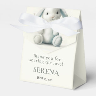 Muted Stuffed Bunny BABY SHOWER Favor Box