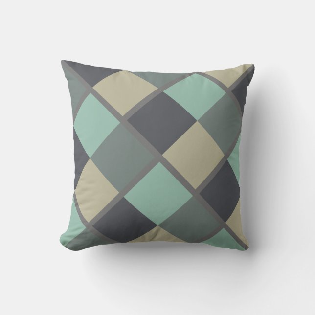 Muted Subdued Colours Throw Pillow (Front)
