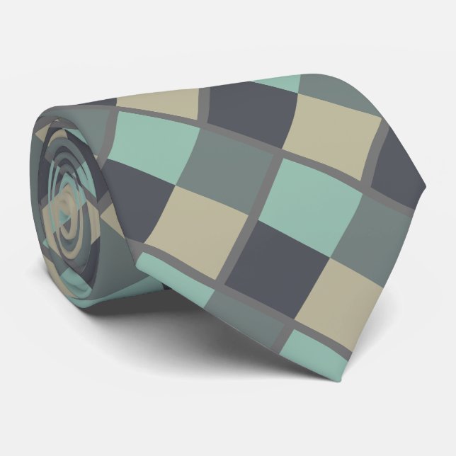 Muted Subdued Colours Throw Pillow Tie (Rolled)