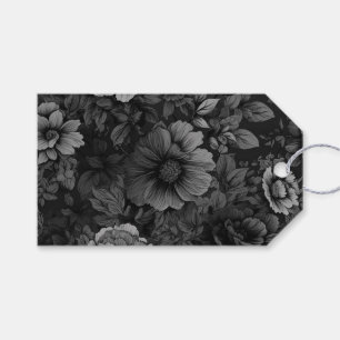 Muted Tones of Grey Floral To From back Gift Tags