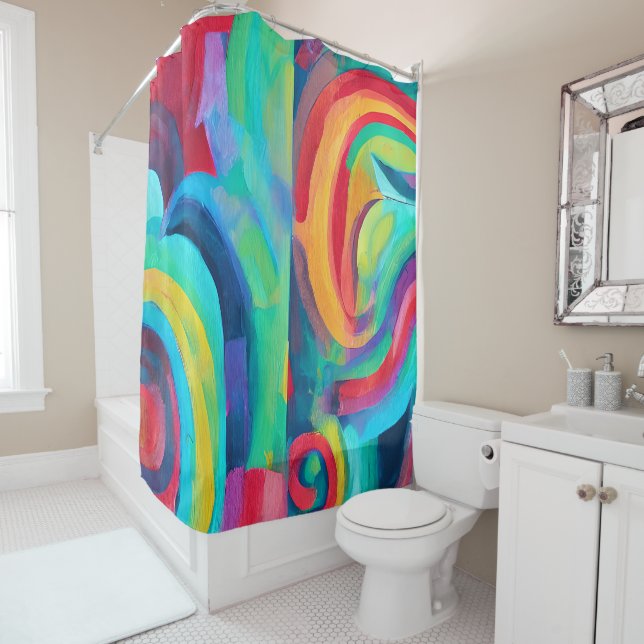 Muted tones rainbow swirls (In Situ)