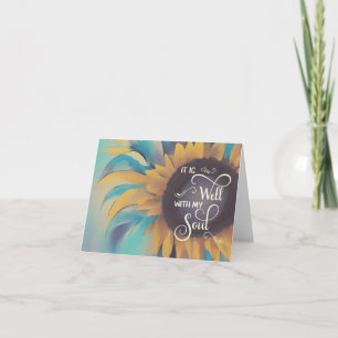 Muted tones sunflower It is well Card