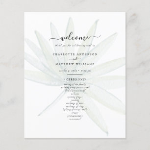 Muted Tropical Foliage Programme de mariage