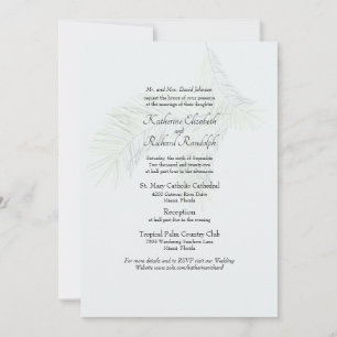 Muted Tropical Soft Tone 2 Venue Wedding Website Invitation