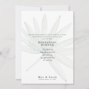 Muted Tropical Wedding Rehearsal  Invitation
