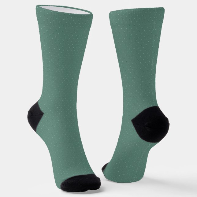 Muted turquoise simple geometric pattern. socks (Angled)