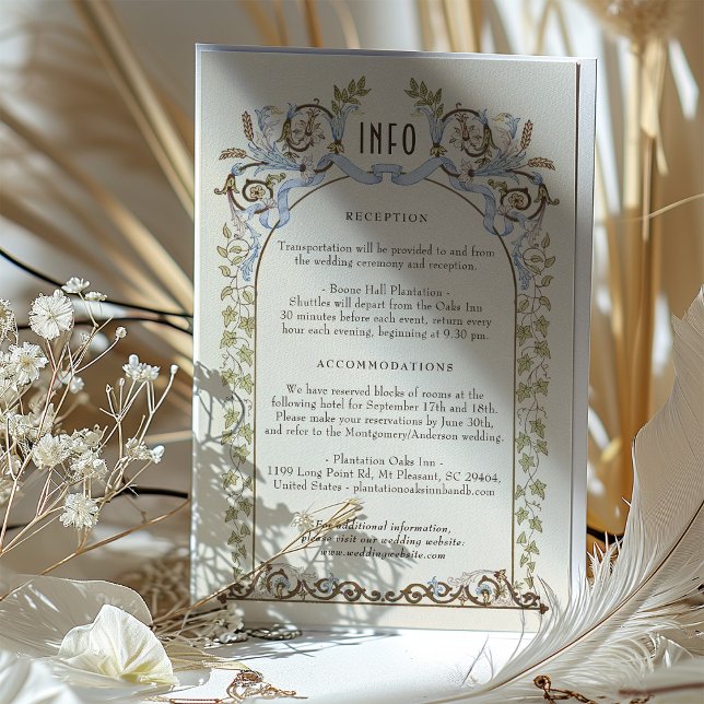Muted Victorian Royal Wedding Detail Card Elegance (Creator Uploaded)
