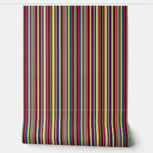 Muti-coloured stripe wallpaper