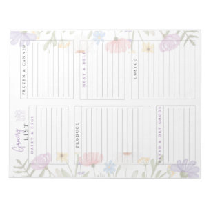 Muti- Store Grocery List Notepad