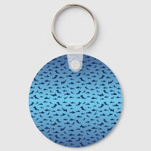 Mutilple Hammer Head Sharks Keychain