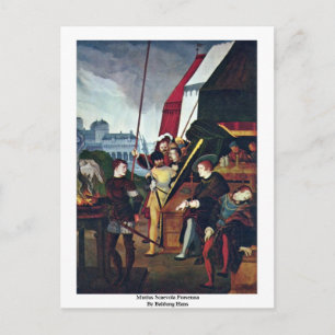 Mutius Scaevola Porsenna By Baldung Hans Postcard