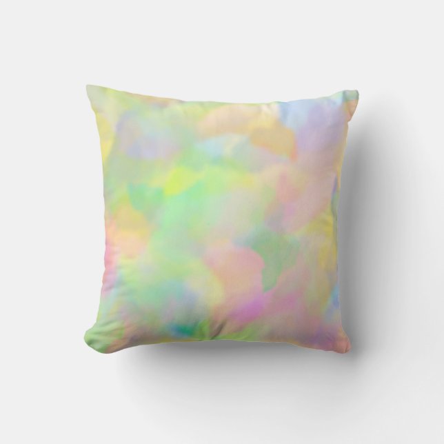 Mutli Coloured Pastels Throw Pillow (Front)