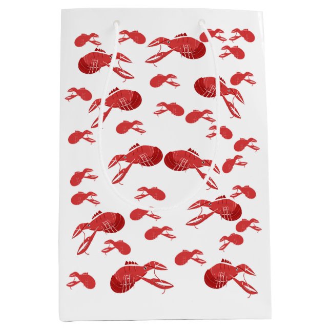Mutli-Crawfish Wrapping Paper Medium Gift Bag (Front)