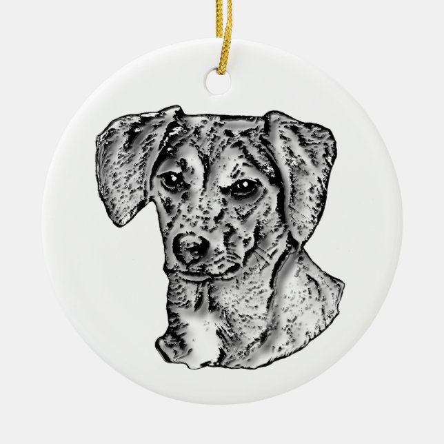 Mutt Ceramic Ornament (Front)