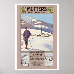 Mutters Innsbruck Tirol Austria Winter Sports Poster