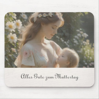 Muttertag – Eine zärtliche Umarmung im Garten Mouse Pad