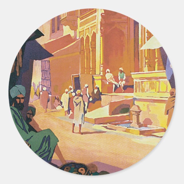Muttra ~ Krishna Temple Classic Round Sticker (Front)