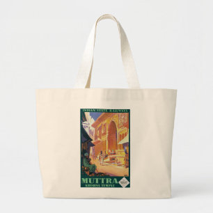 Muttra ~ Krishna Temple Large Tote Bag