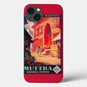 Muttra Krishna Temple Travel Poster iPhone 13 Case
