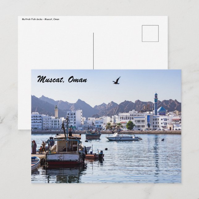 Muttrah Fish docks - Muscat, Oman Postcard (Front/Back)