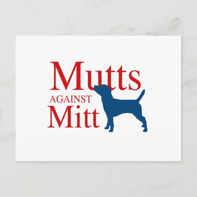 Mutts against Mitt Postcard (Front)