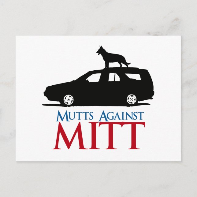 Mutts Against Mitt Romney.png Postcard (Front)