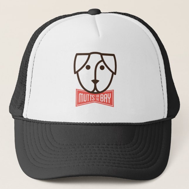 Mutts for the Bay Trucker Hat in Black (Front)