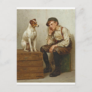 Mutual Admiration ~ Shoe Shine Boy ~ 1898 Postcard