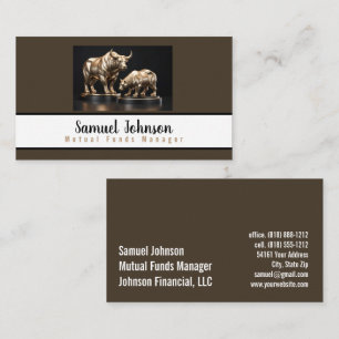 Mutual Funds Manager Stock Broker Business Card