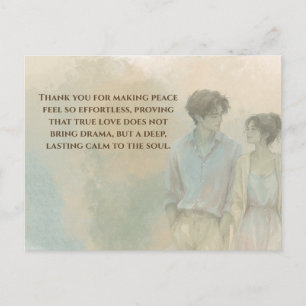 Mutual Gratitude Love Quote Postcard   Gentle Pres