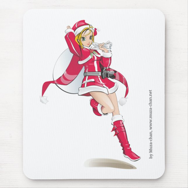 Muza-chan Santa girl Mouse Pad (Front)