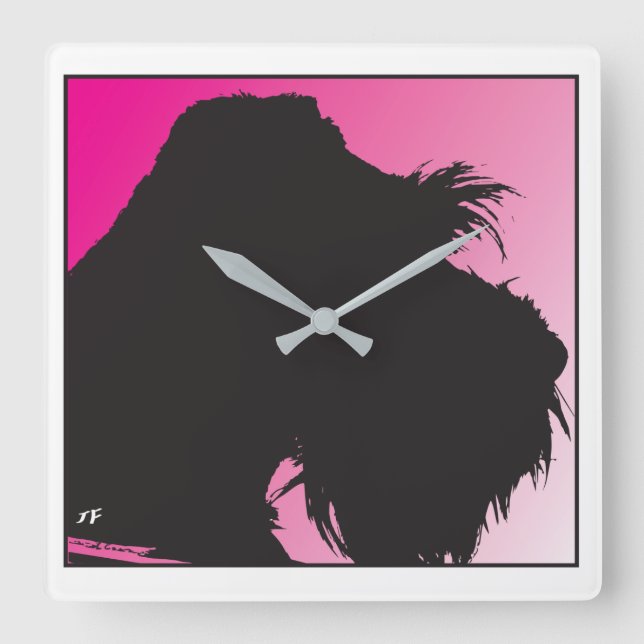 muzzler square wall clock (Front)